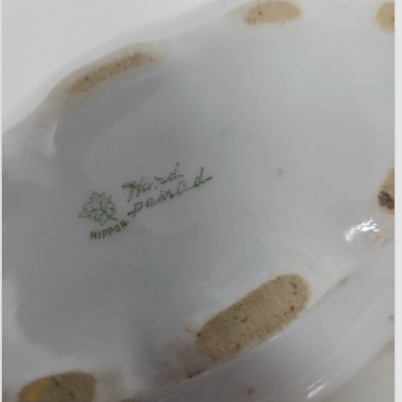 Lot 3 Antique Moriage Porcelain Nippon Wares Plate, Lidded Box & Bowl Japan - Picture 9 of 10